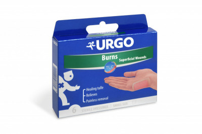 URGO BURNS Na popáleniny lipidok.nápl.5x7cm 6ks