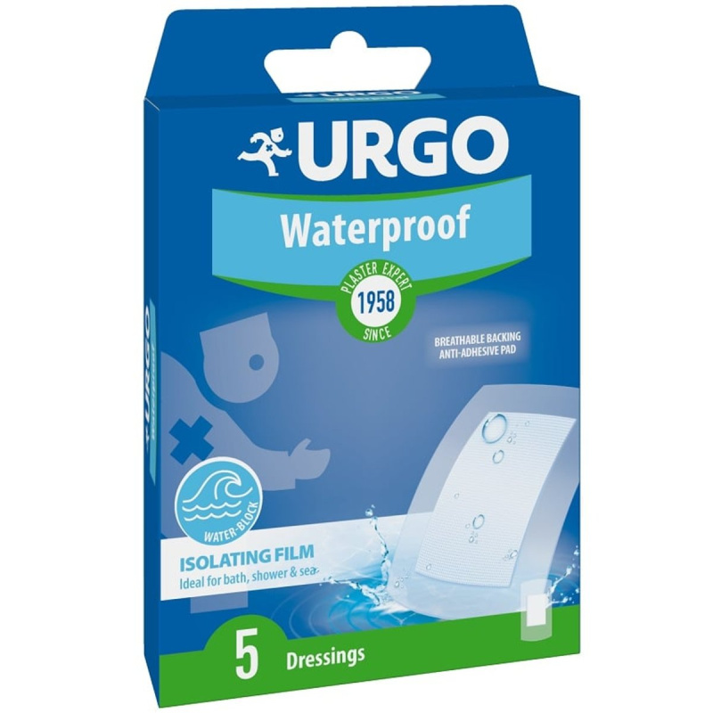URGO WATERPROOF Voděodolná náplast 10x6cm 5ks
