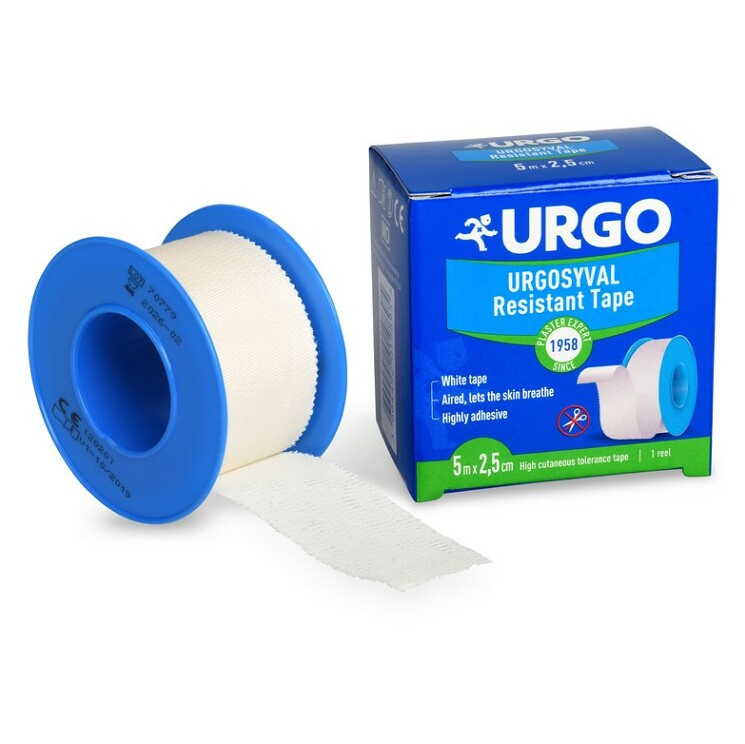 URGO SYVAL Textilní náplast bílá 2.5cmx5m