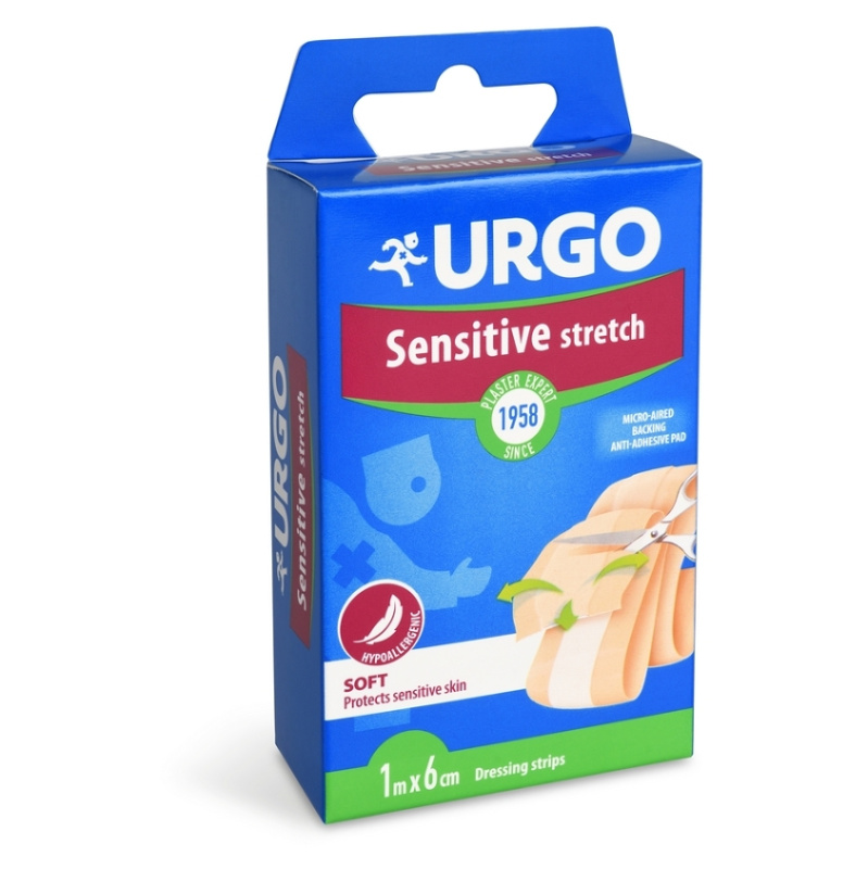URGO SENSITIVE Citlivá pokožka náplast 1mx6cm