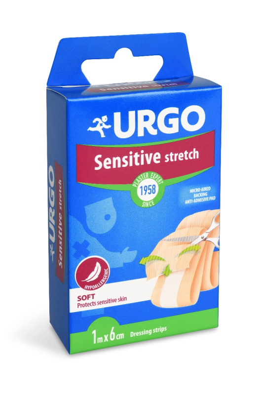 URGO SENSITIVE Citlivá pokožka náplast 1mx6cm