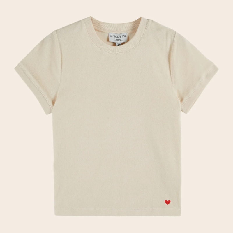 EMILE ET IDA Tričko TERRY - CREME Velikost: M