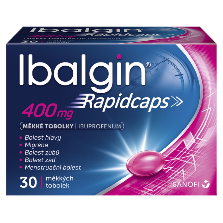 IBALGIN RAPIDCAPS 400MG Měkká tobolka 30