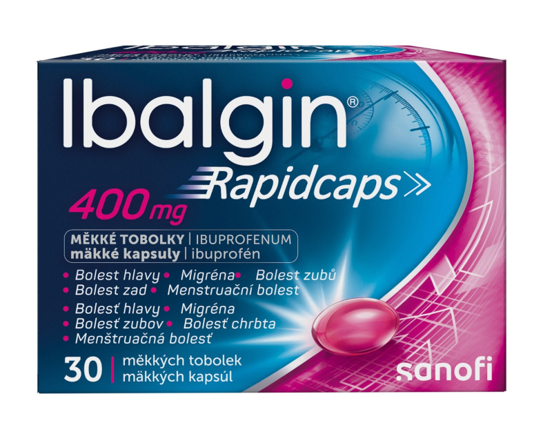 IBALGIN RAPIDCAPS 400MG Měkká tobolka 30