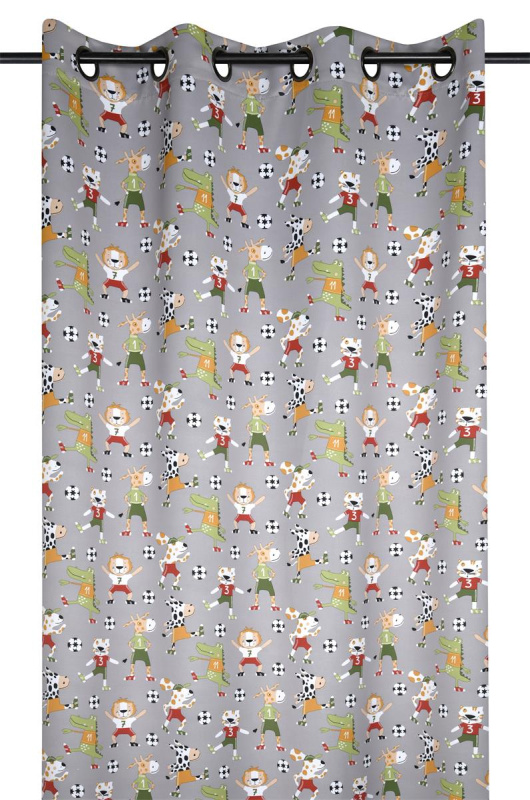 Zatemňovací závěs BLACKOUT FOTBAL šedá 140 x 260 cm 1 ks