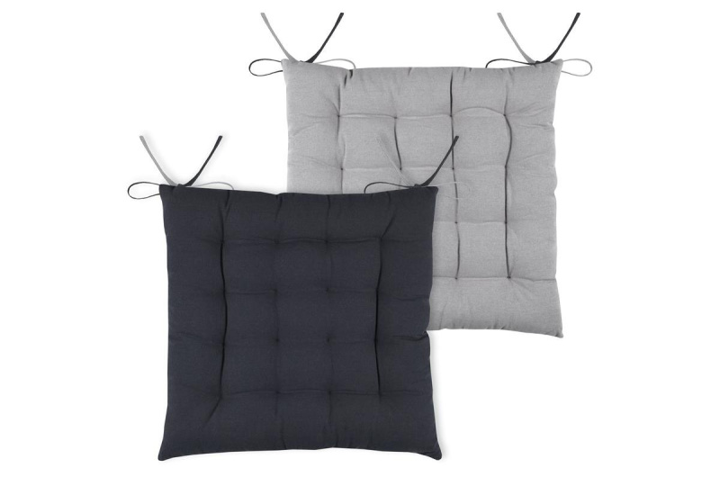 STOF Podsedák na židli s vázáním DUO, dvoubarevný, 100% bavlna, 40 x 40 cm vícebarevný