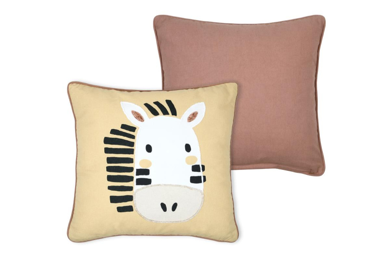 STOF Dekorační polštář do dětského pokoje COQUIN zebra, 40 x 40 cm vícebarevný