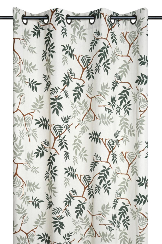 STOF Bavlněný závěs s kroužky, BOTANYS, 140 x 260 cm vícebarevný
