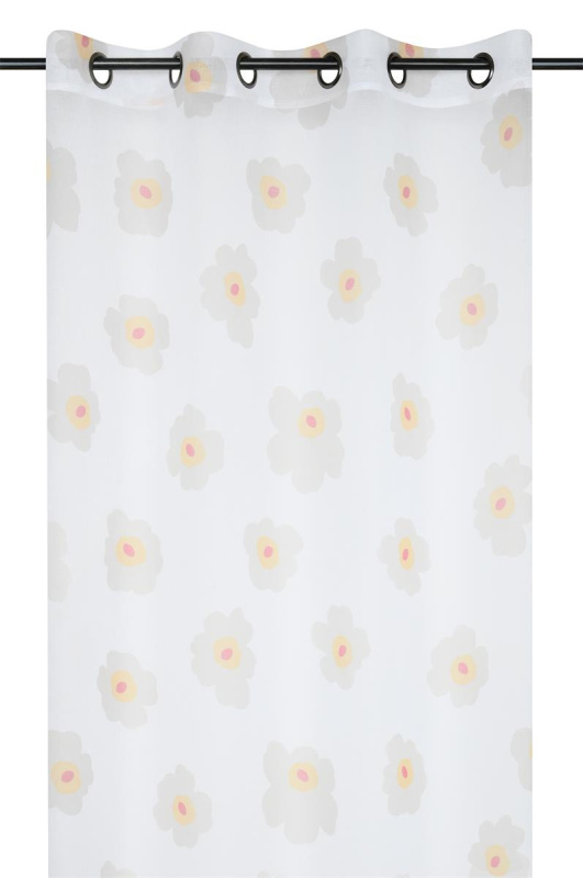 STOF Záclona s kopretinami, SWEETLOVE, 140 x 260 cm bílý