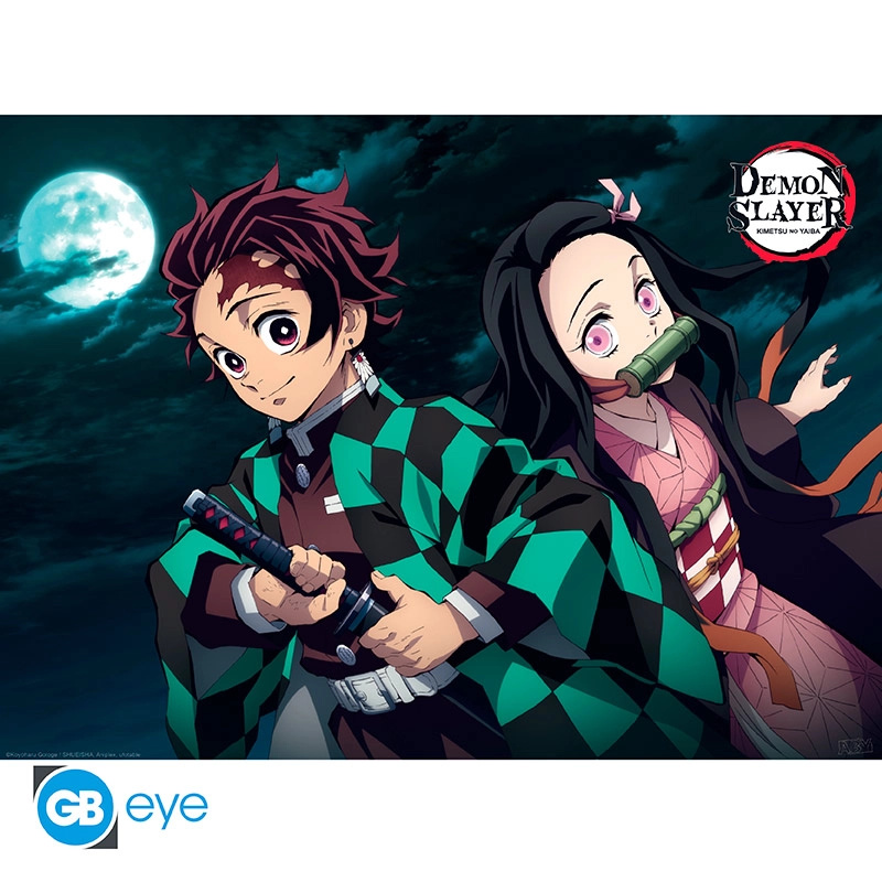 Demon Slayer plakát Chibi Tanjiro & Nezuko 52 × 38 cm