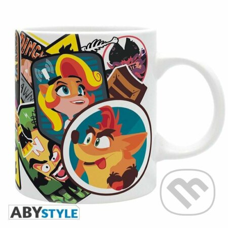 Crash Bandicoot keramický hrnček 320 ml - Sticker Crash