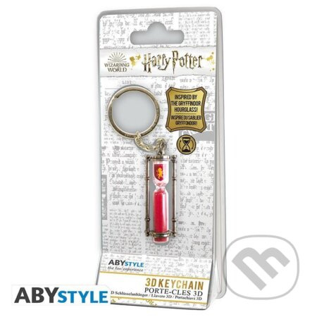Harry Potter 3D kovová kľúčenka - Presýpacie hodiny Chrabromil