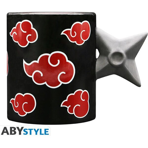 Hrnek 3D Naruto Shippuden - Shuriken Akatsuki 460 ml Vícebarevná
