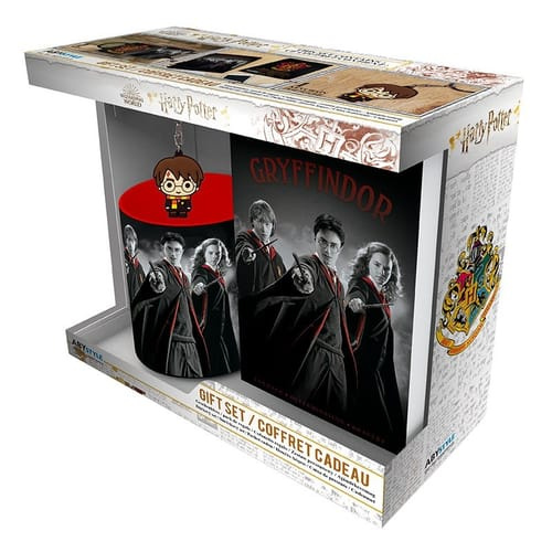 ABYstyle Dárková sada Harry Potter Harry Ron a Hermiona 320 ml Černá