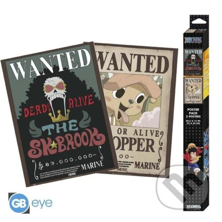 One Piece Set plagátov - Wanted Chopper & Brook 2 ks