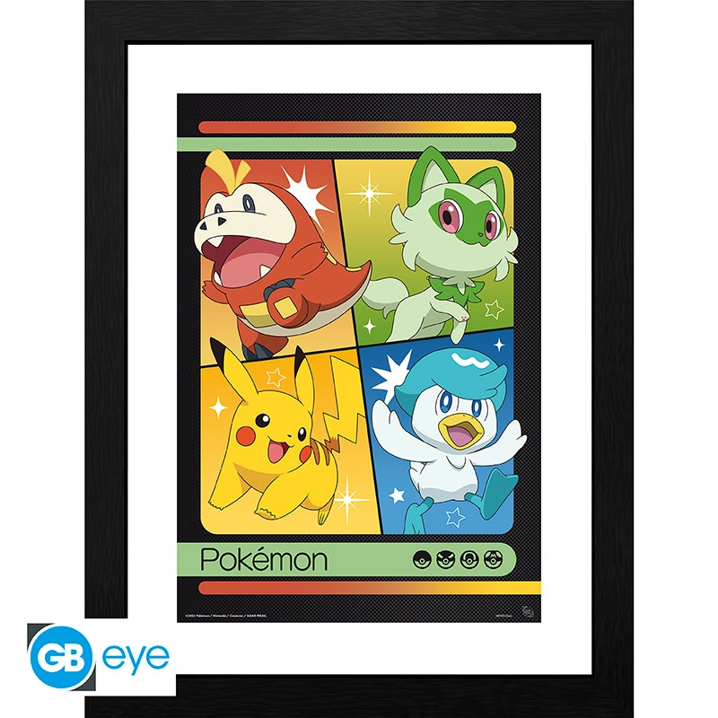 Pokémon Zarámovaný plakát - Scarlett and Violet Starters Abysse Corp S.A.S.