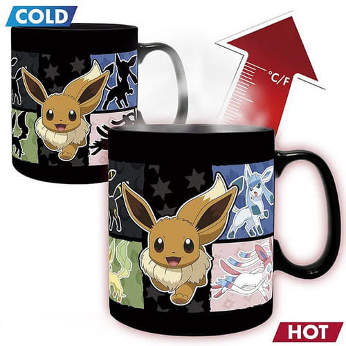 Hrnček Pokémon - Eevee Evolution, meniaci sa