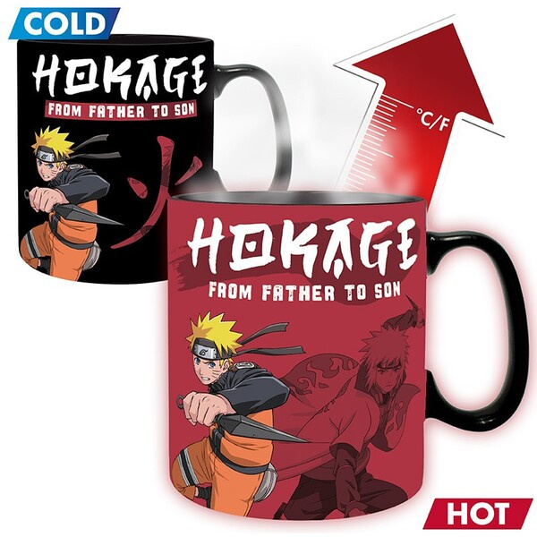 Měnící hrnek Naruto Shippuden From Father to Son 0,46 l