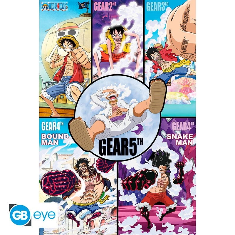 One piece maxi plakát gears history 91,5 × 61 cm - 1 kus