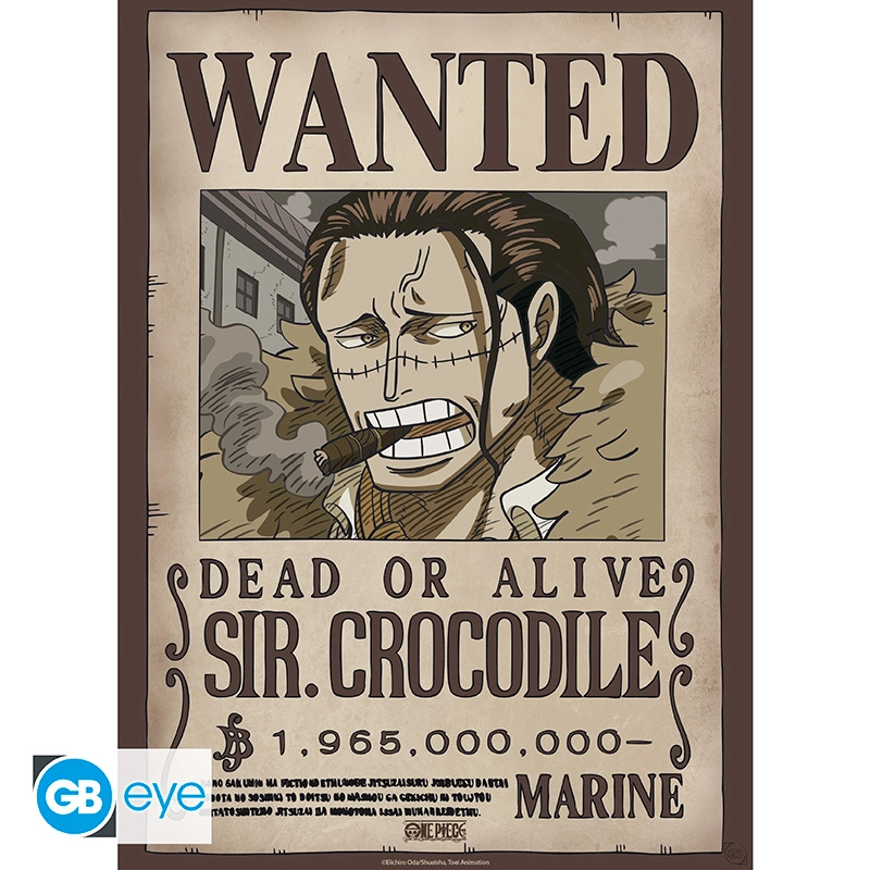 One Piece plakát Chibi Wanted Crocodile Wano 52 × 38 cm - 1 kus