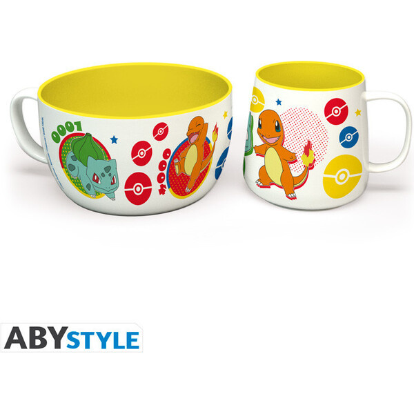ABYstyle Snídaňový set Pokémon - Pikachu & Kanto Starters Vícebarevná
