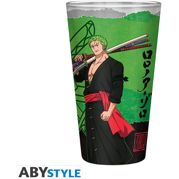 One Piece Sklenička Zoro 400 ml Vícebarevná