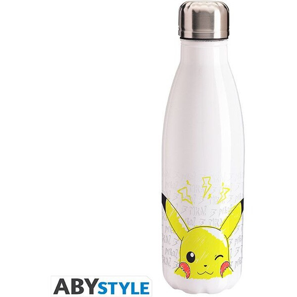 Láhev na vodu Pokémon - Pikachu Scribble 500 ml  Bílá