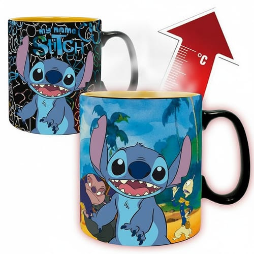 Hrnek Lilo & Stitch - My Name Stitch 460 ml (měnící se motiv) Vícebarevná