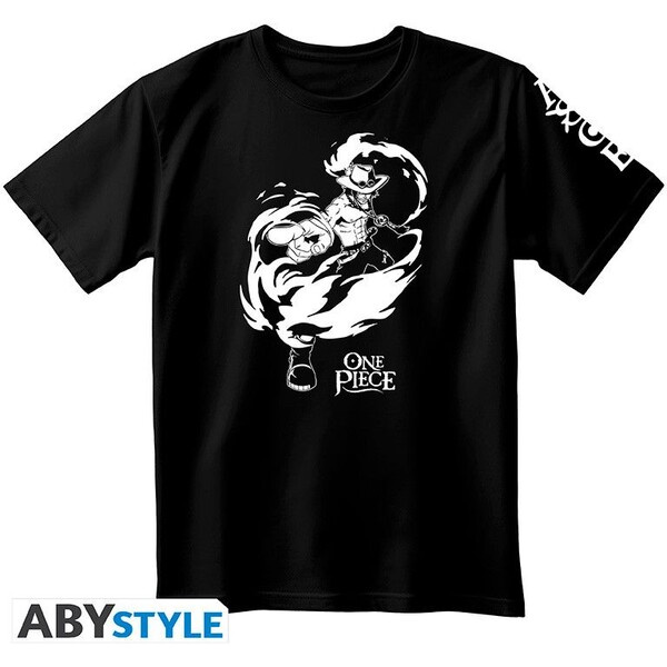 Tričko Abysse Corp One Piece Portgas D. Ace Černá