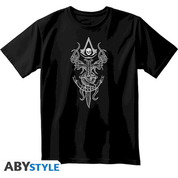 Tričko Assassin's Creed Black Flag Resynced L Černá