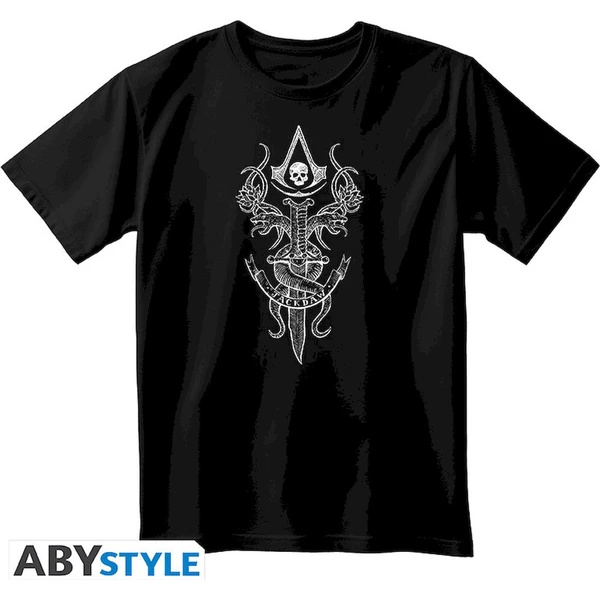Tričko Assassin's Creed Black Flag Resynced M Černá
