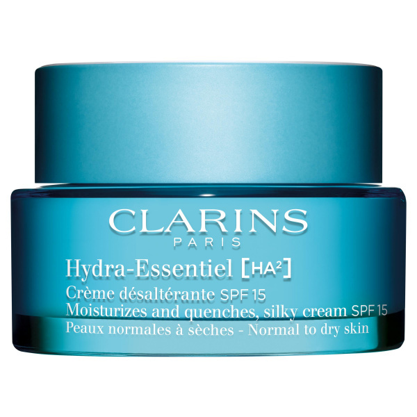 Clarins Hydra-Essentiel [HA²] Silky Cream SPF 15 hedvábně jemný hydratační krém SPF 15 50 ml