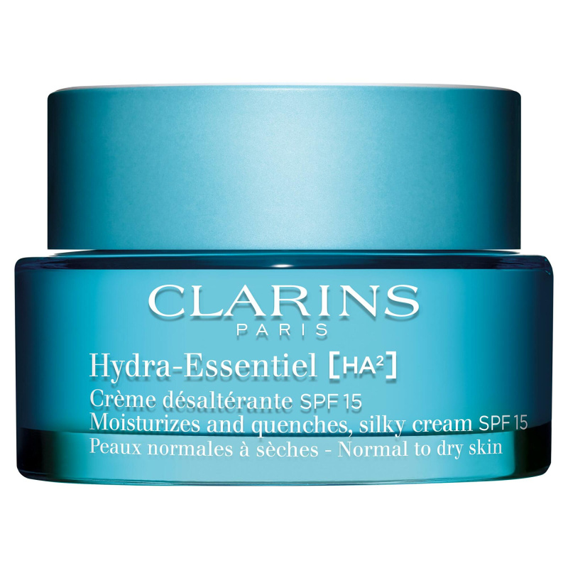 Clarins Hydra-Essentiel [HA²] Silky Cream SPF 15 hedvábně jemný hydratační krém SPF 15 50 ml