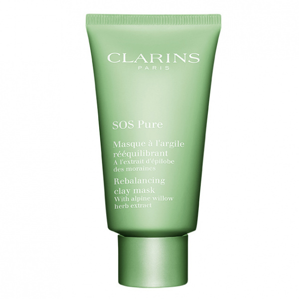 Clarins SOS Pure Rebalancing Clay Mask jílová maska pro smíšenou až mastnou pokožku 75 ml