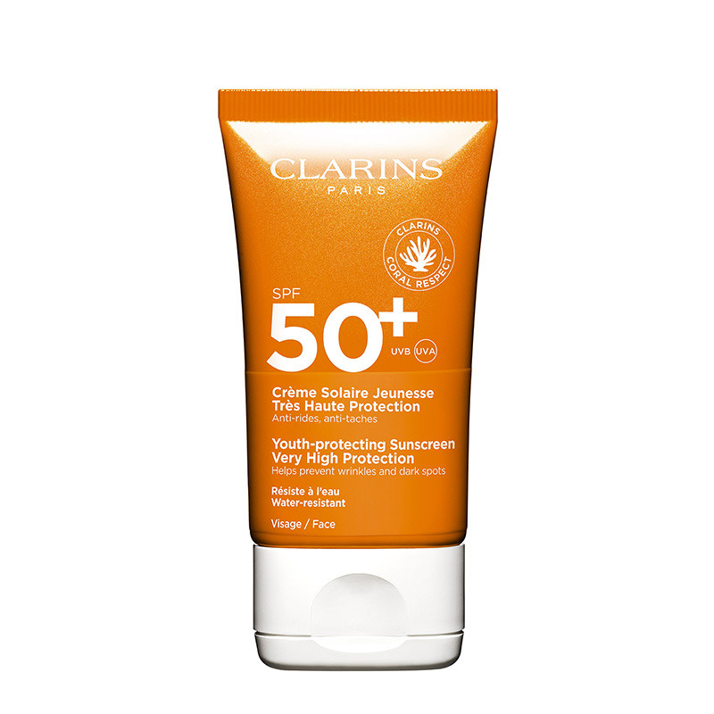Clarins Sun Care Youth-Protecting Sunscreen opalovací krém na obličej SPF 50+ 50 ml