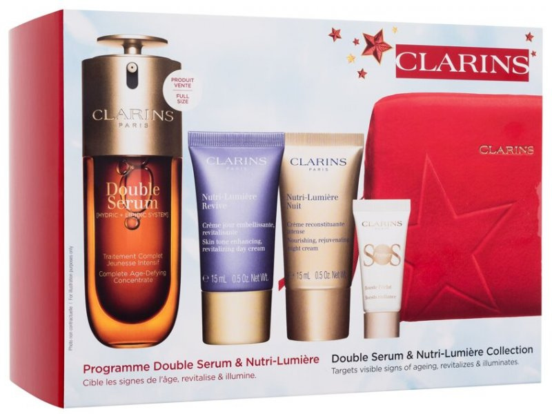Clarins Double Serum & Nutri-Lumière Collection dárková sada pro zralou pleť Luminosity