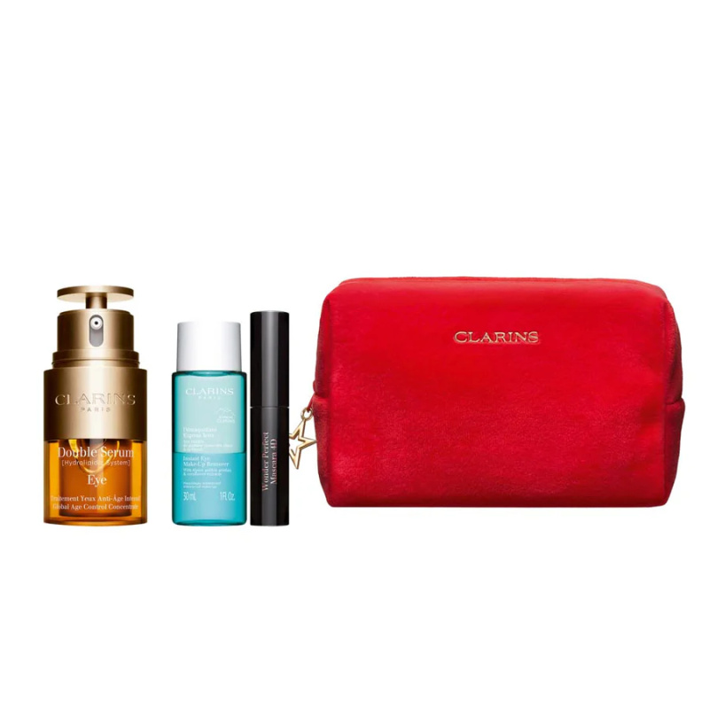 Clarins Double Serum Eye Collection dárková sada na oční okolí 01 Perfect Black