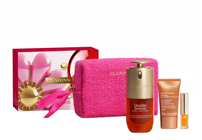 Clarins DOUBLE SERUM & EXTRA FIRMING ENERGY dárková sada pro pevnější a zářivou pleť 1 ks