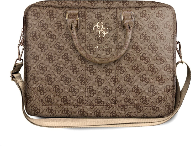 Guess Taška na notebook 15-16" - Guess, 4G MetalLogo Brown