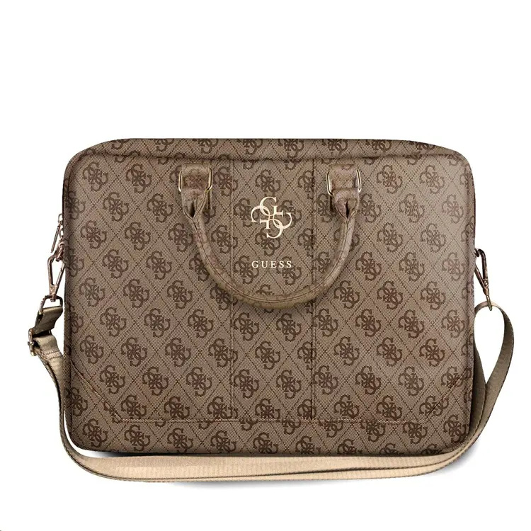 Guess Taška na notebook 15-16" - Guess, 4G MetalLogo Brown