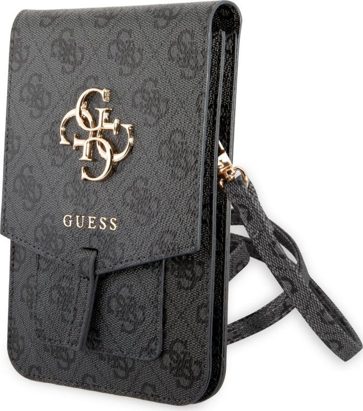 Guess Univerzální pouzdro / taška s kapsou na mobil - Guess, 4G Metal Logo Bag Gray