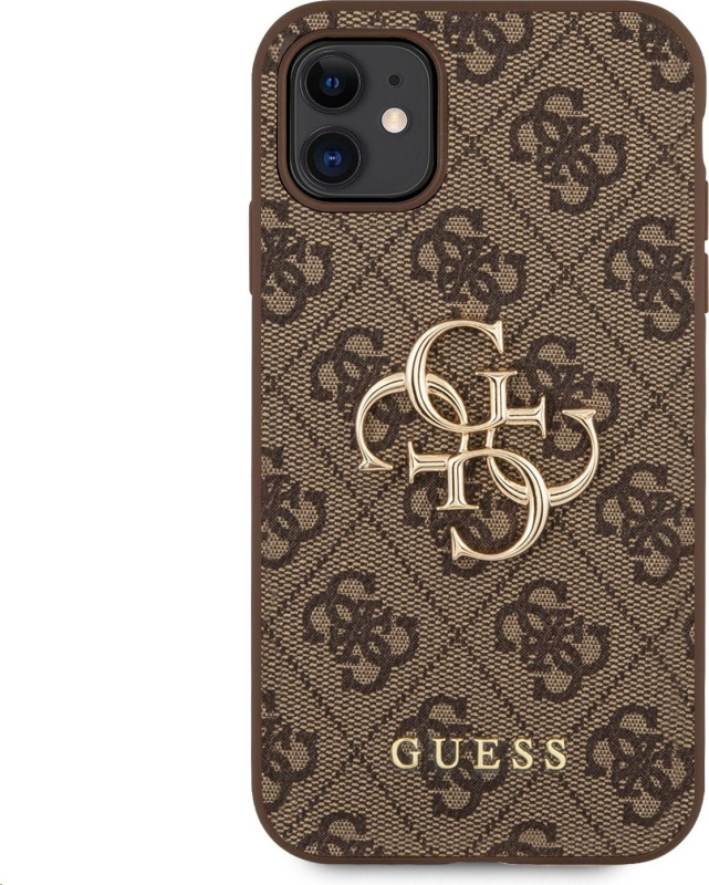 Guess Ochranný kryt na iPhone 11 - Guess, 4G Logo Back Brown