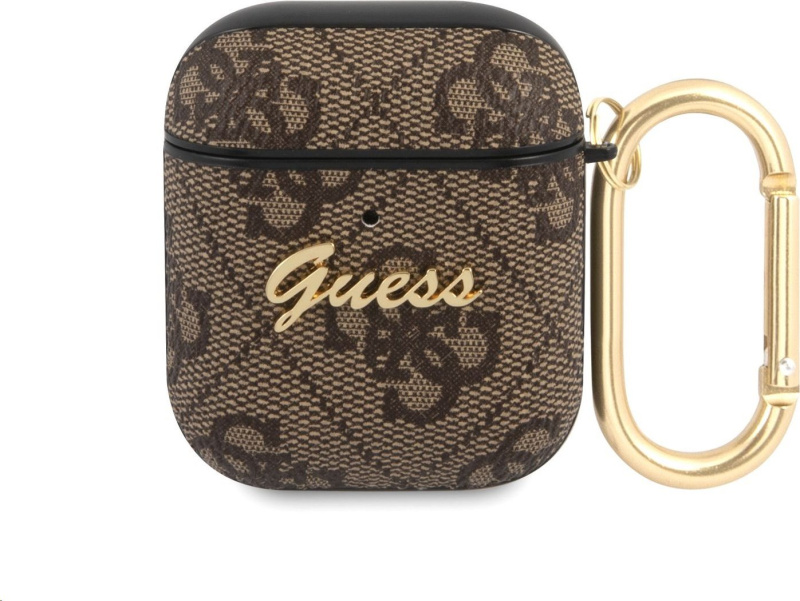 Guess Pouzdro pro sluchátka AirPods - Guess, 4G Script Brown