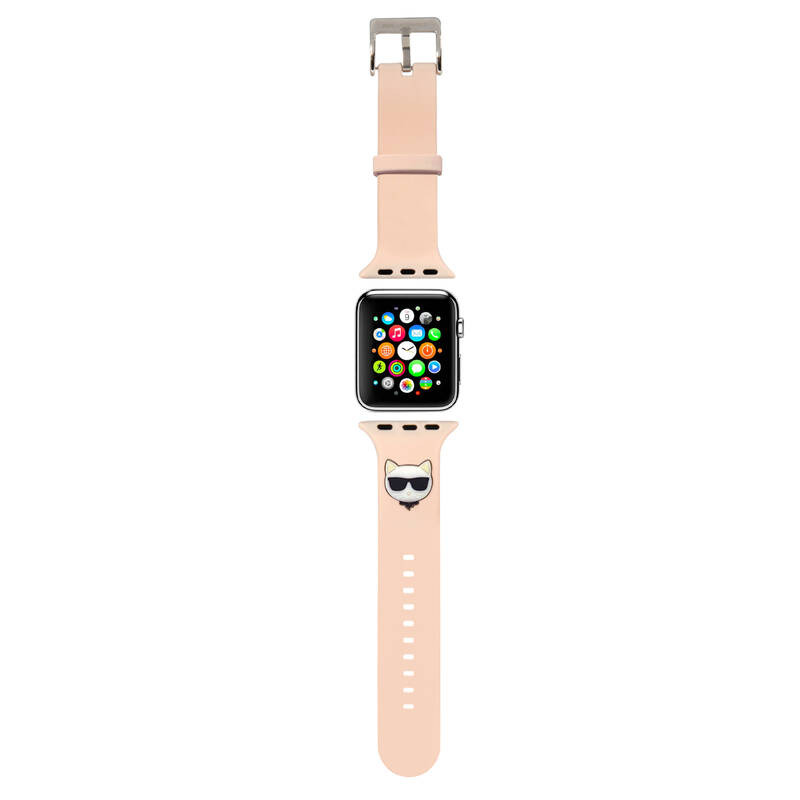 Řemínek Karl Lagerfeld Choupette Head na hodinky Apple Watch 42/44/45mm / růžová Varianta: ivi1