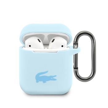 Lacoste Liquid Silicone Glossy Printing Logo pouzdro AirPods 1/2 modré