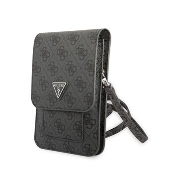 Guess PU 4G Triangle Logo Phone Bag černý