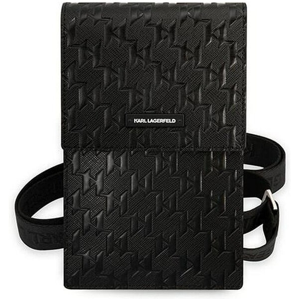Karl Lagerfeld Monogram Wallet Phone Bag černé