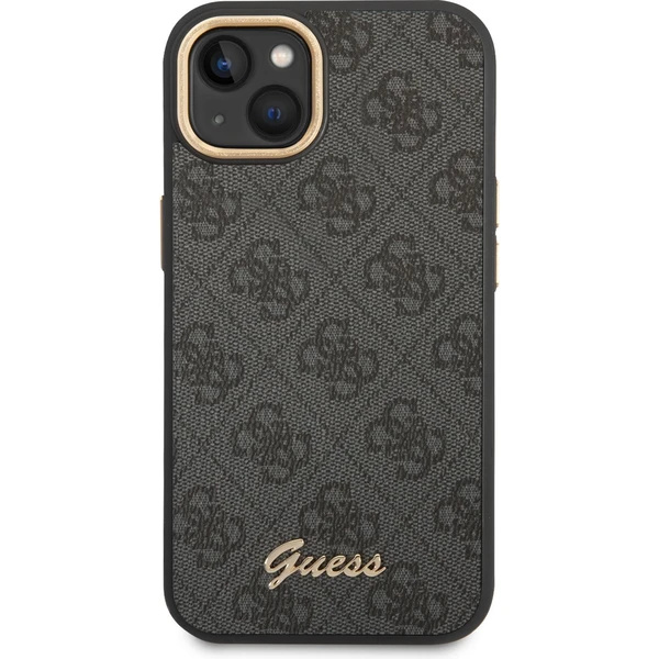 Guess PC/TPU 4G Metal Camera Outline kryt pro iPhone 14 - Černá