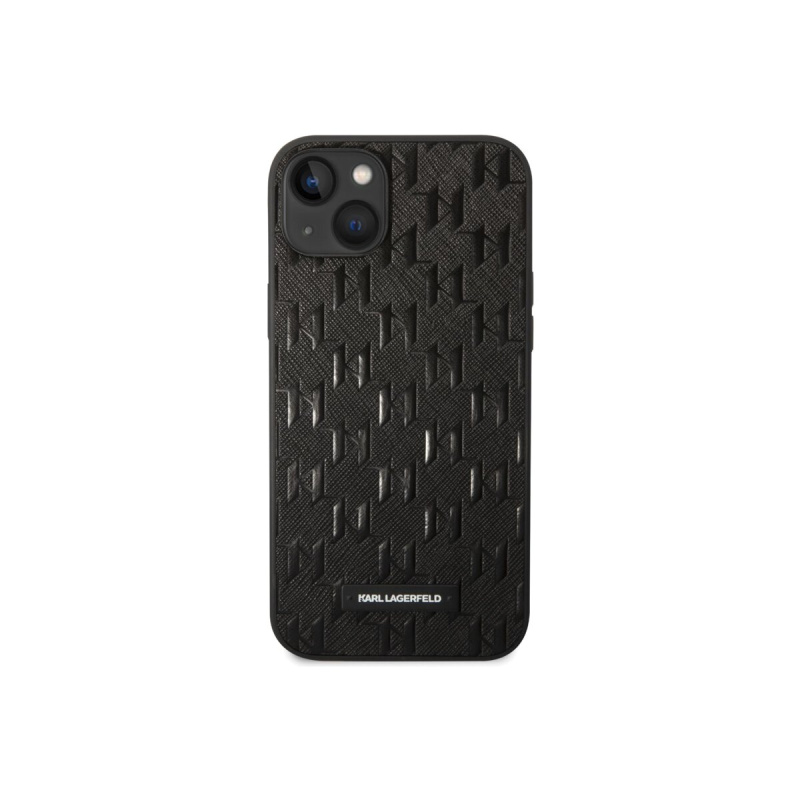 Pouzdro Karl Lagerfeld Saffiano Monogram iPhone 14 Plus černé