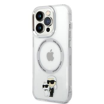 Karl Lagerfeld MagSafe IML Karl and Choupette NFT kryt iPhone 14 Pro Max čirý